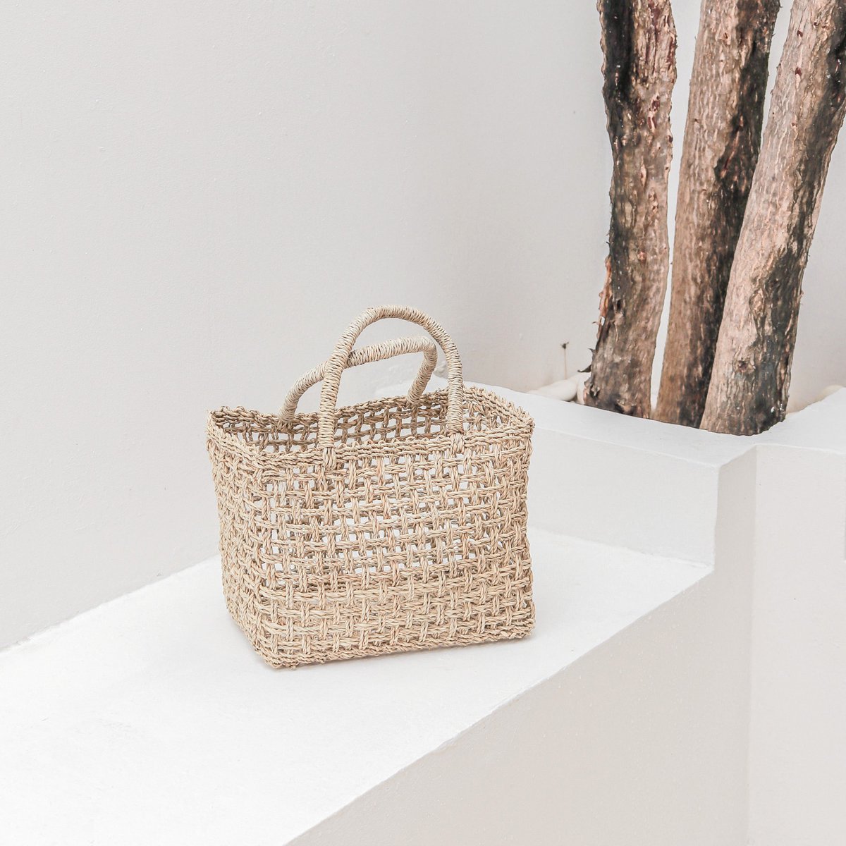 Shopping bag | Beach bag MOYO made of woven seagrass (2 sizes)