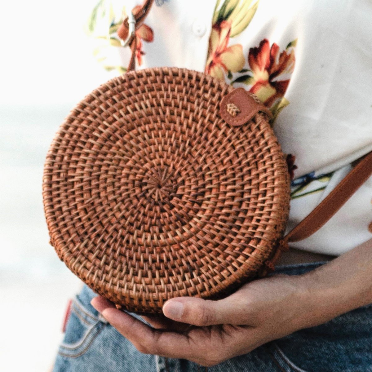 Crossbody bag | Bali Bag SENJA (brown) Made of Rattan