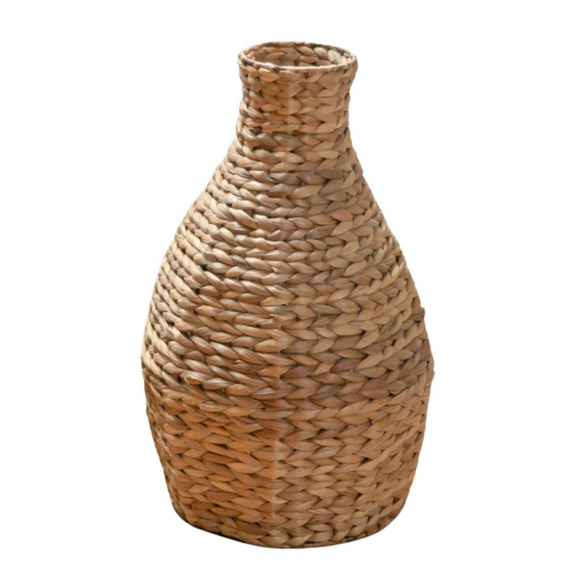 Woven Boho Vase DAYANA natural made of Water Hyacinth
