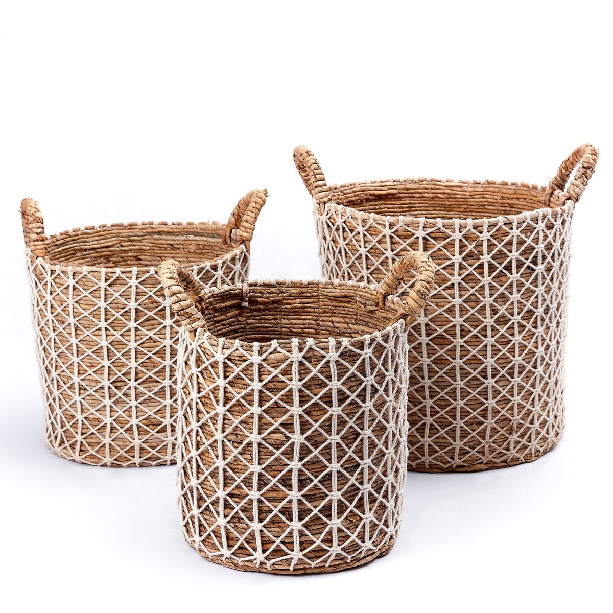 Boho laundry basket KERSO | Plant basket | Banana fiber storage basket (3 sizes)