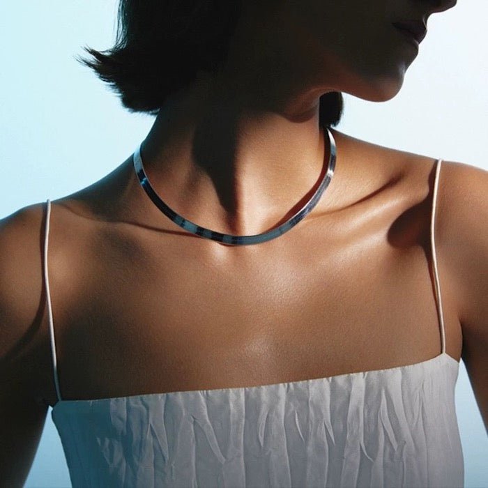 Unisex Fischgrätenkette – 7 mm breit