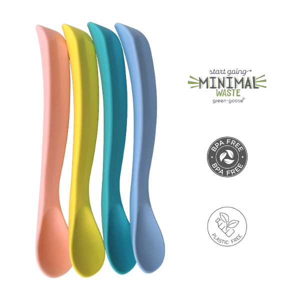 green-goose Baby Spoon Set Curved - 4 Pieces