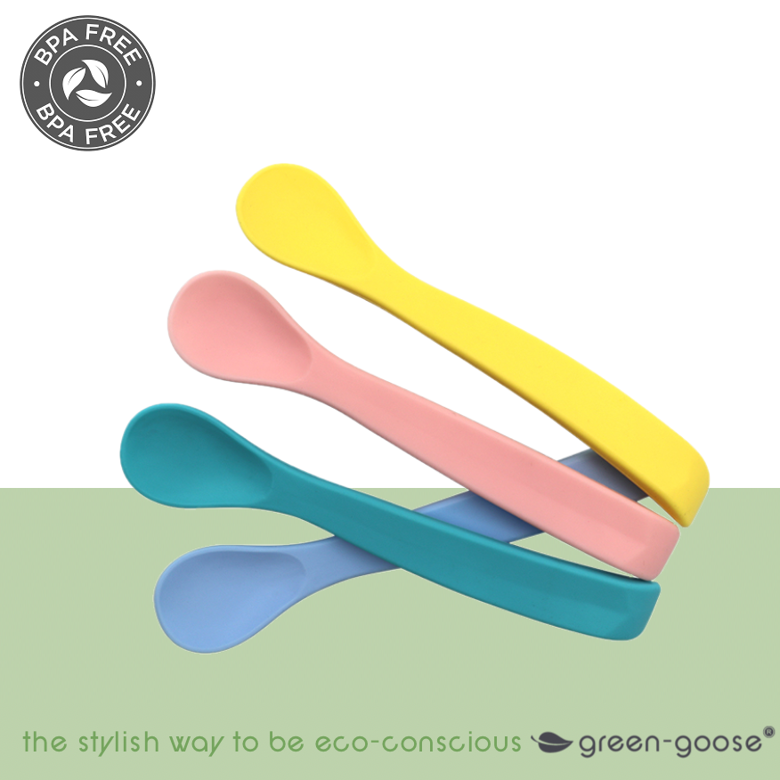 green-goose Baby Spoon Set Curved - 4 Pieces