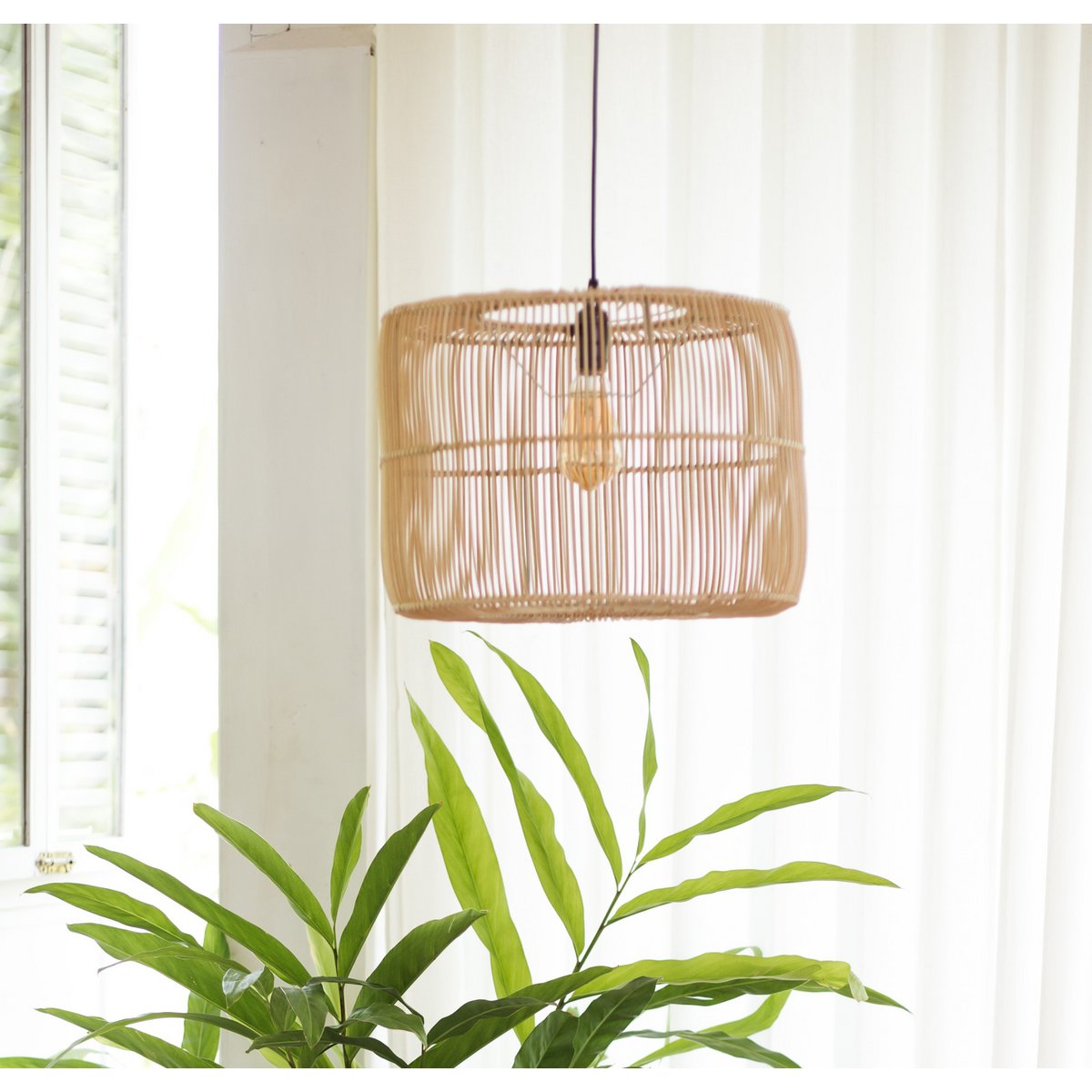 Rotanlamp - Boho lampenkap - Hanglamp LIKU (2 maten)