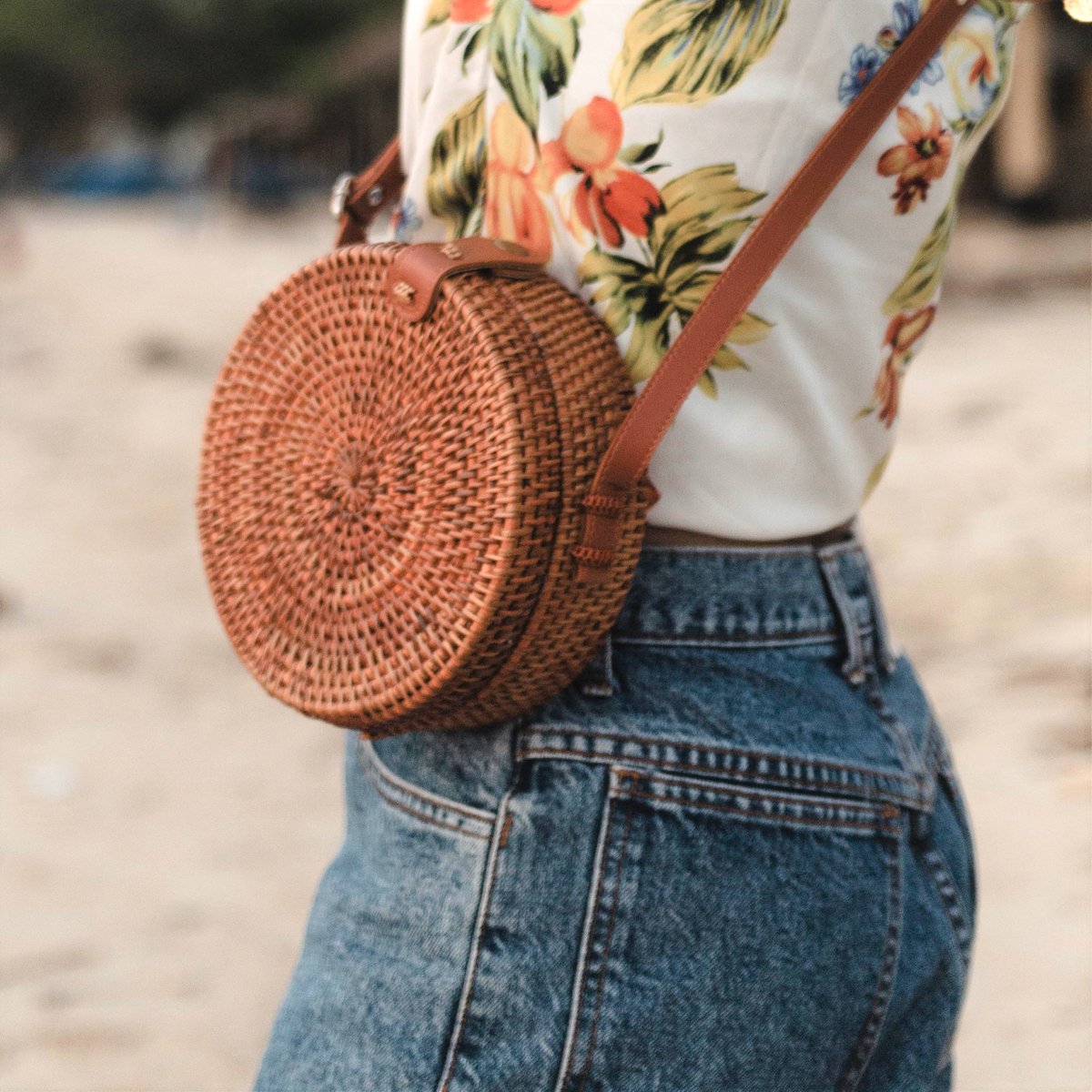 Crossbody bag | Bali Bag SENJA (brown) Made of Rattan