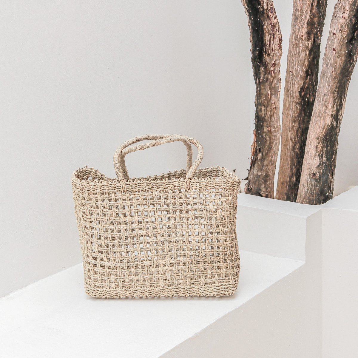 Shopping bag | Beach bag MOYO made of woven seagrass (2 sizes)