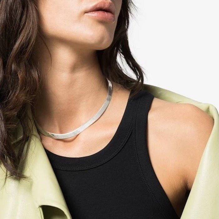 Unisex Fischgrätenkette – 7 mm breit