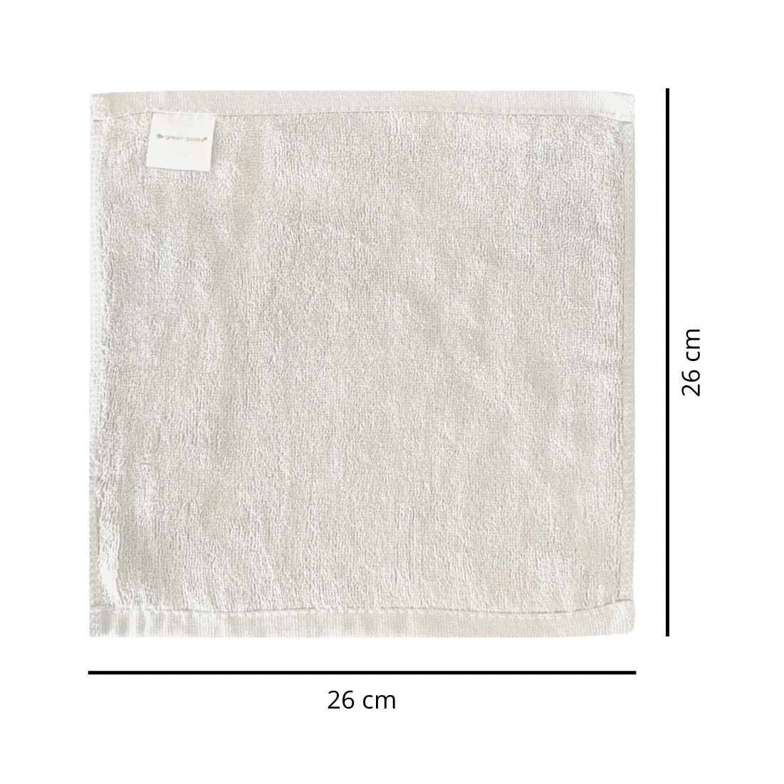 green-goose Bamboo Washcloths - 6 Pieces - White - 80% Bamboo
