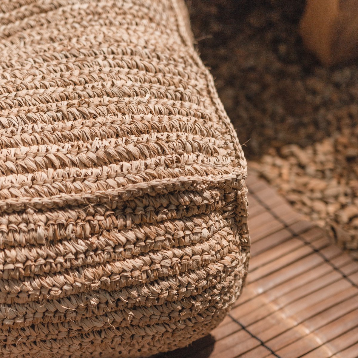 De Padar Poef – Natuurlijke elegantie voor jouw interieur