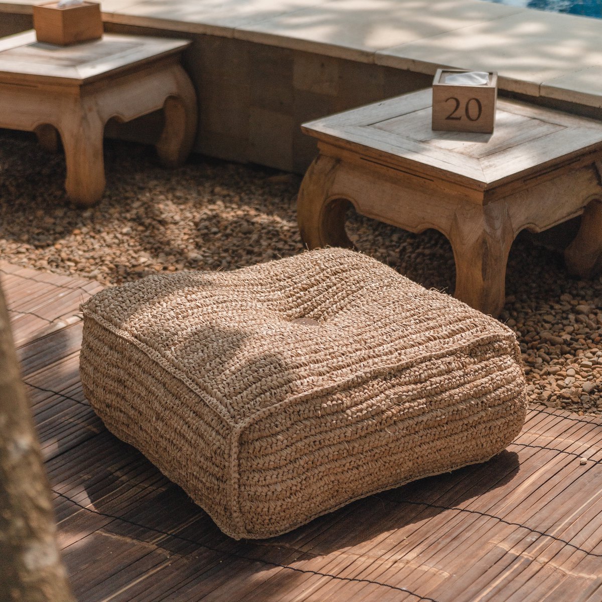De Padar Poef – Natuurlijke elegantie voor jouw interieur