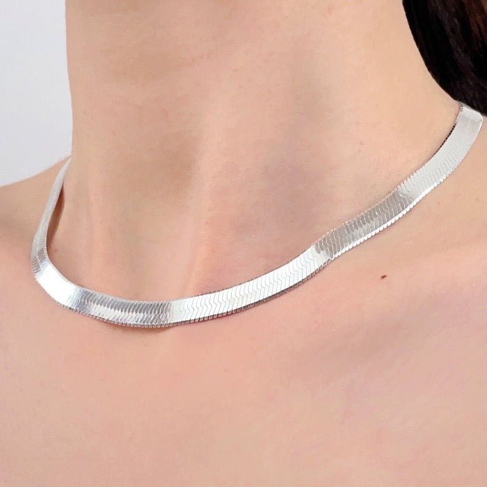 Unisex Fischgrätenkette – 7 mm breit