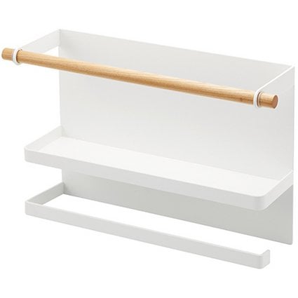 Yamazaki  | Magnetische Keukenpapier & Foliehouder |  Wit