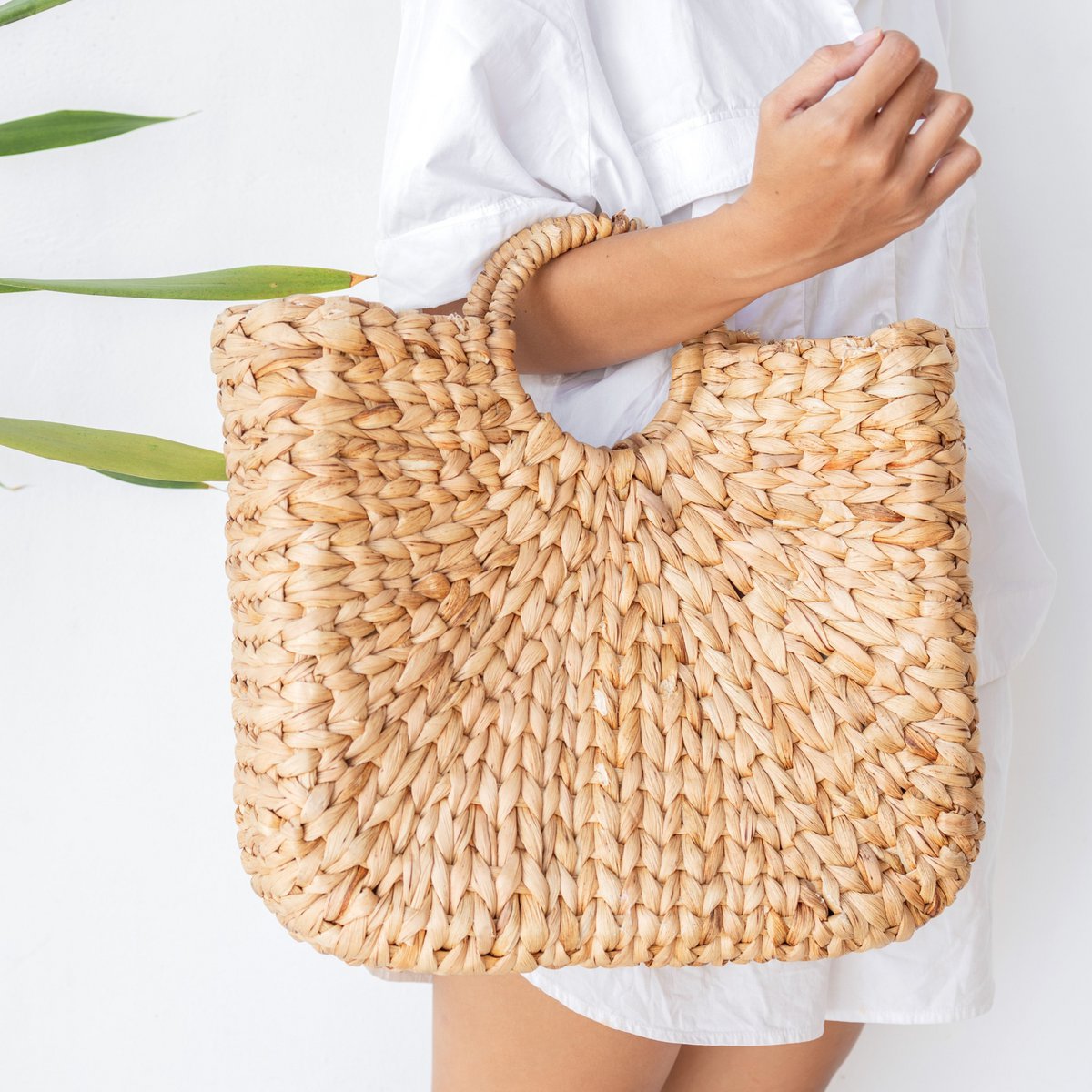 Woven summer bag | Shopping bag SAMBAS made of water hyacinth