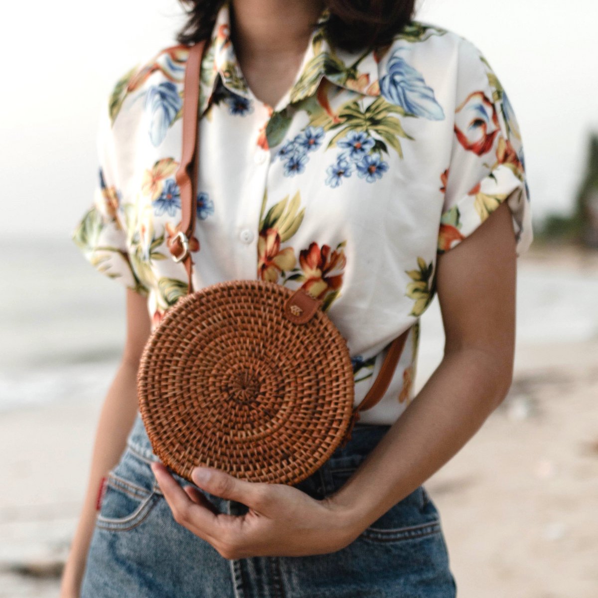 Crossbody bag | Bali Bag SENJA (brown) Made of Rattan