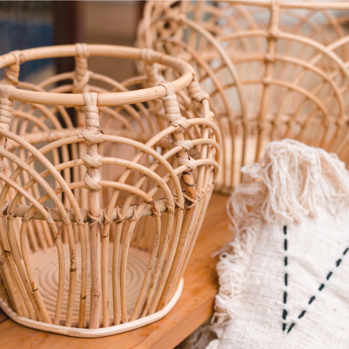 Plant basket | Laundry basket | Storage basket RAHINA made of rattan (3 sizes)