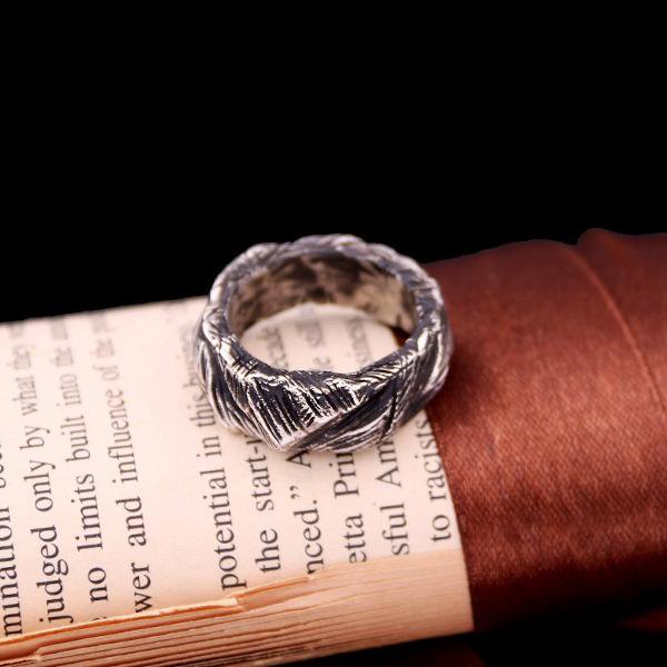 Vintage-inspirierter Rockring – massives Silber