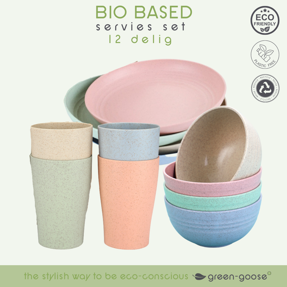 green-goose Bio-based Dinnerware Set - 12-piece