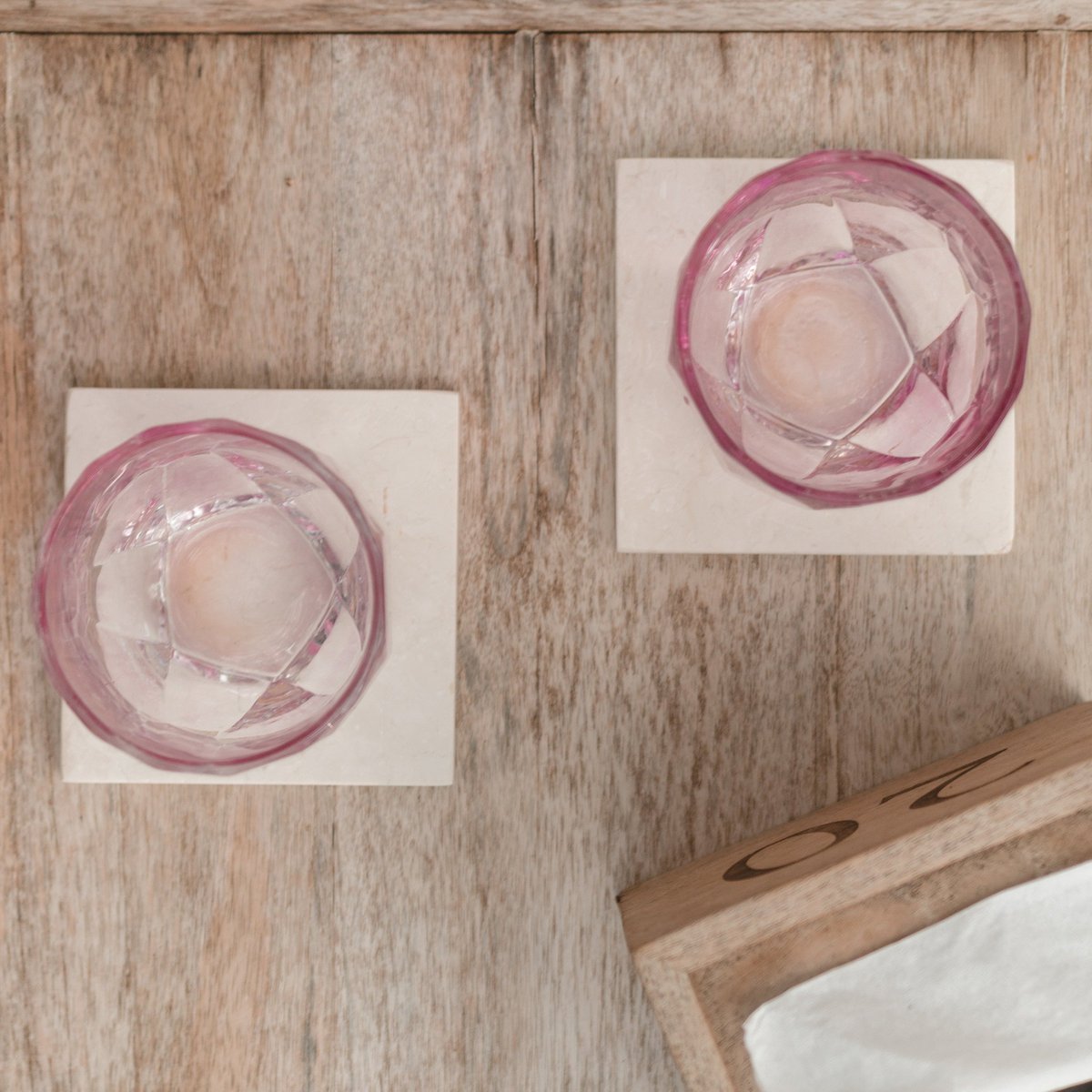 Marble coaster MEWALI set of 4 or 8