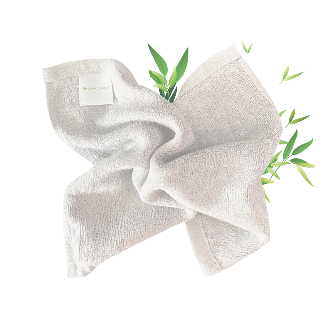 green-goose Bamboo Washcloths - 6 Pieces - White - 80% Bamboo