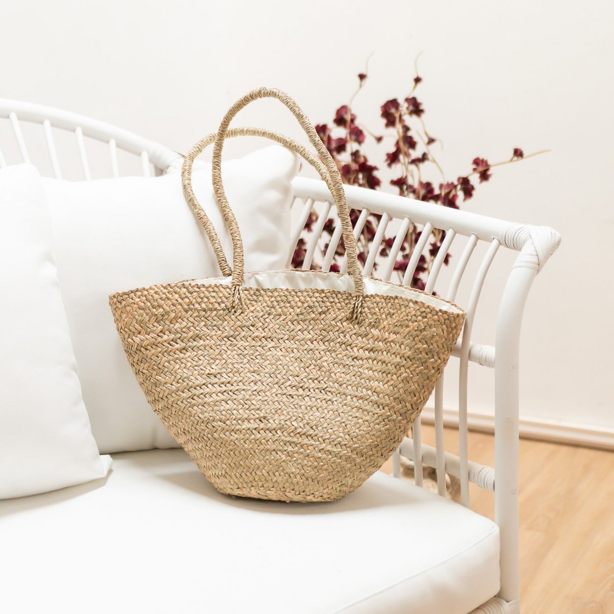 Handwoven shoulder bag Tote beach bag TAMU made of seagrass