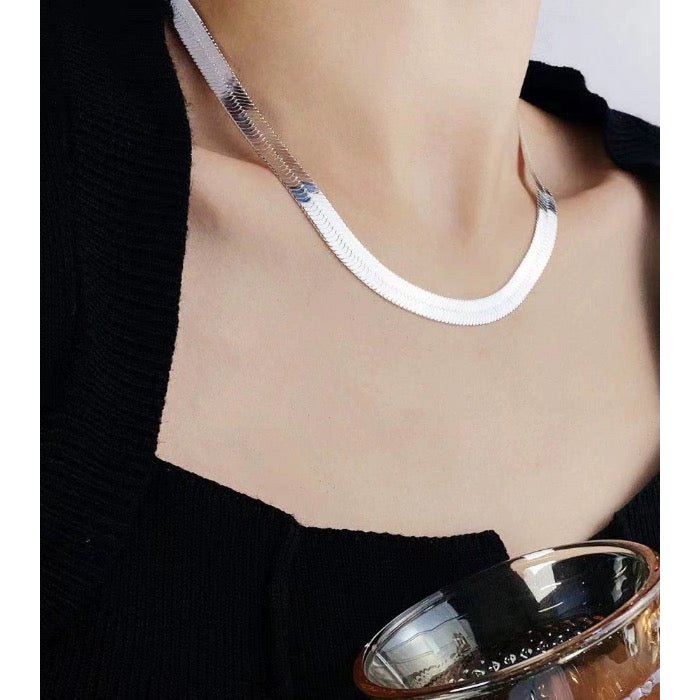 Unisex Fischgrätenkette – 7 mm breit