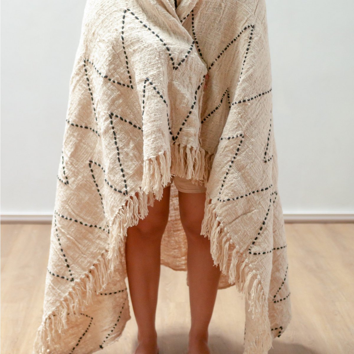 Cotton blanket | Bedspread | Bed cover | Sofa blanket 140x200 cm LINGGAH Handwoven from cotton