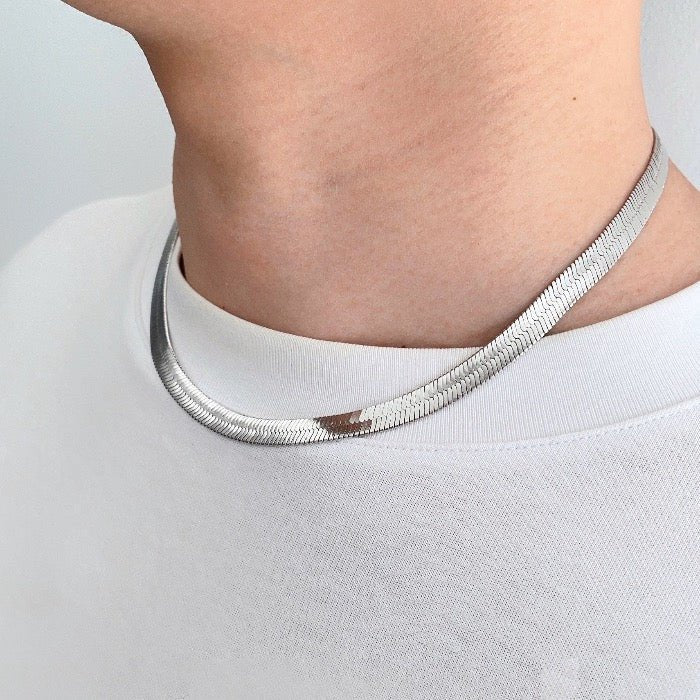 Unisex Fischgrätenkette – 7 mm breit