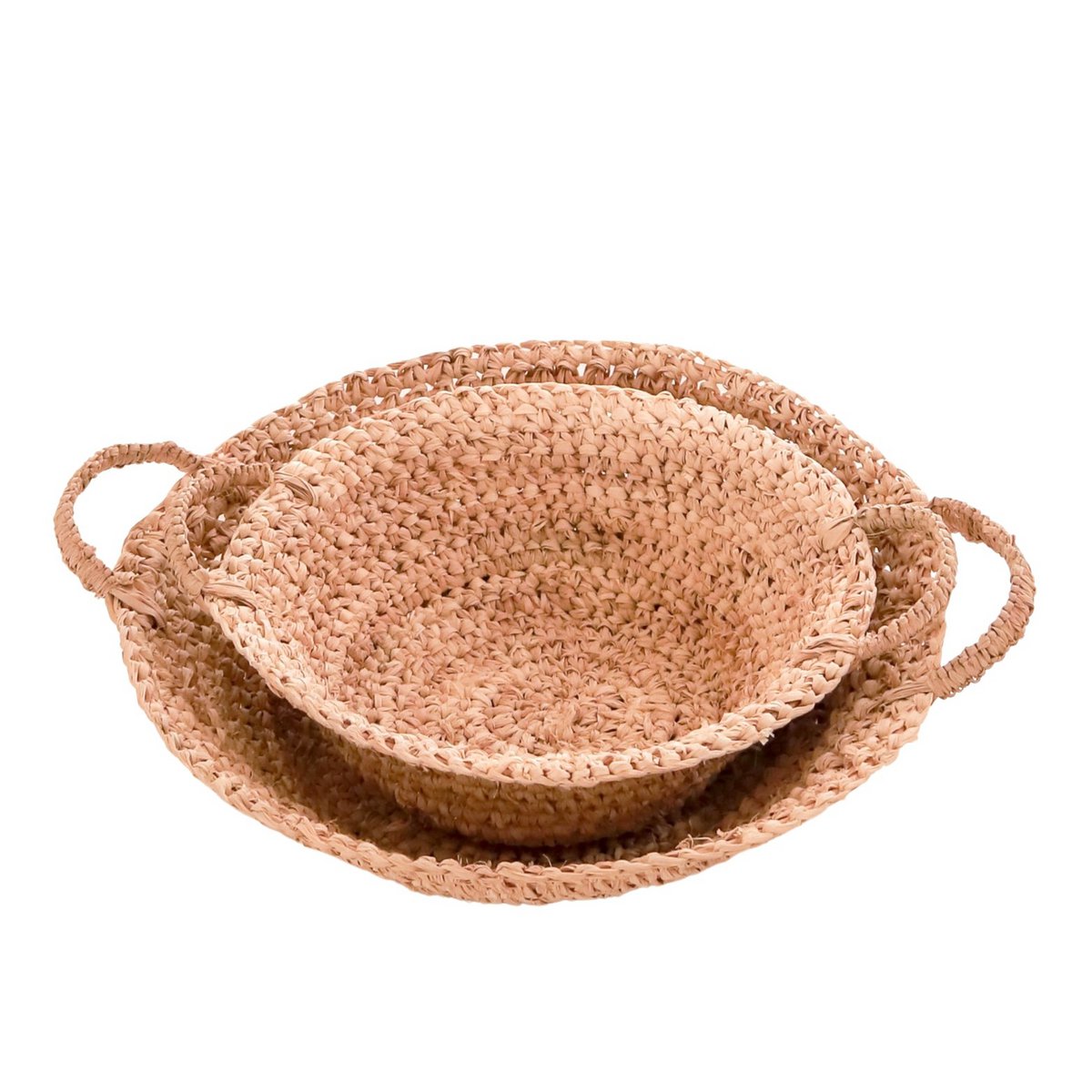 Woven Raffia bowl | Fruit bowl made of light natural fibers | Bread basket RAGA (2 sizes)
