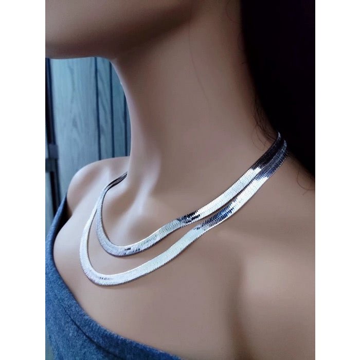 Unisex Fischgrätenkette – 7 mm breit