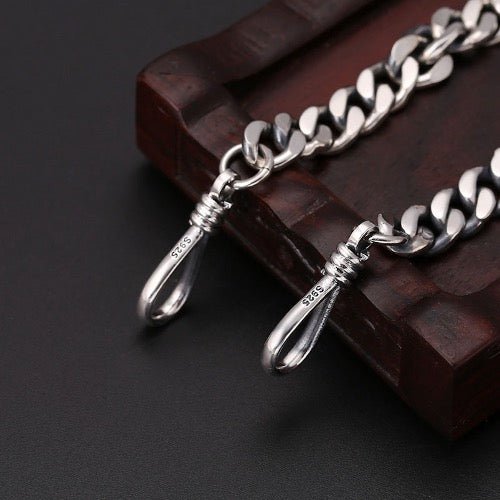Auffälliges kubanisches Kettenarmband aus Sterlingsilber – Premiumqualität