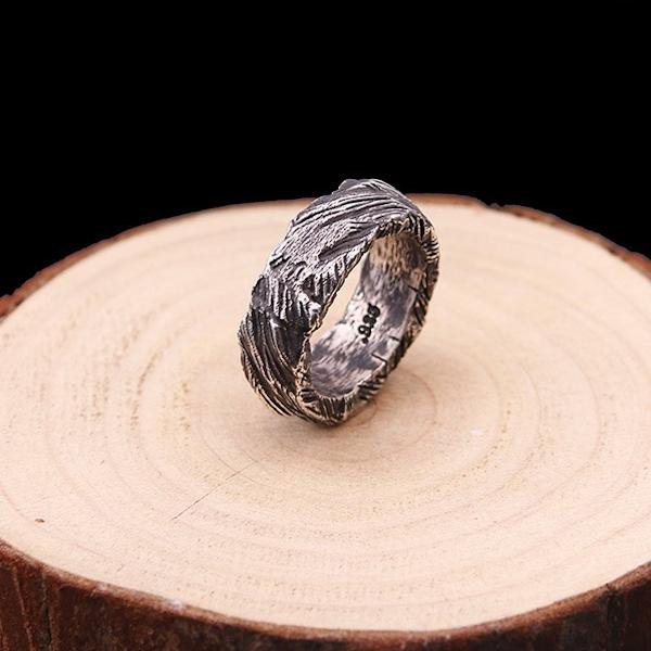 Vintage-inspirierter Rockring – massives Silber